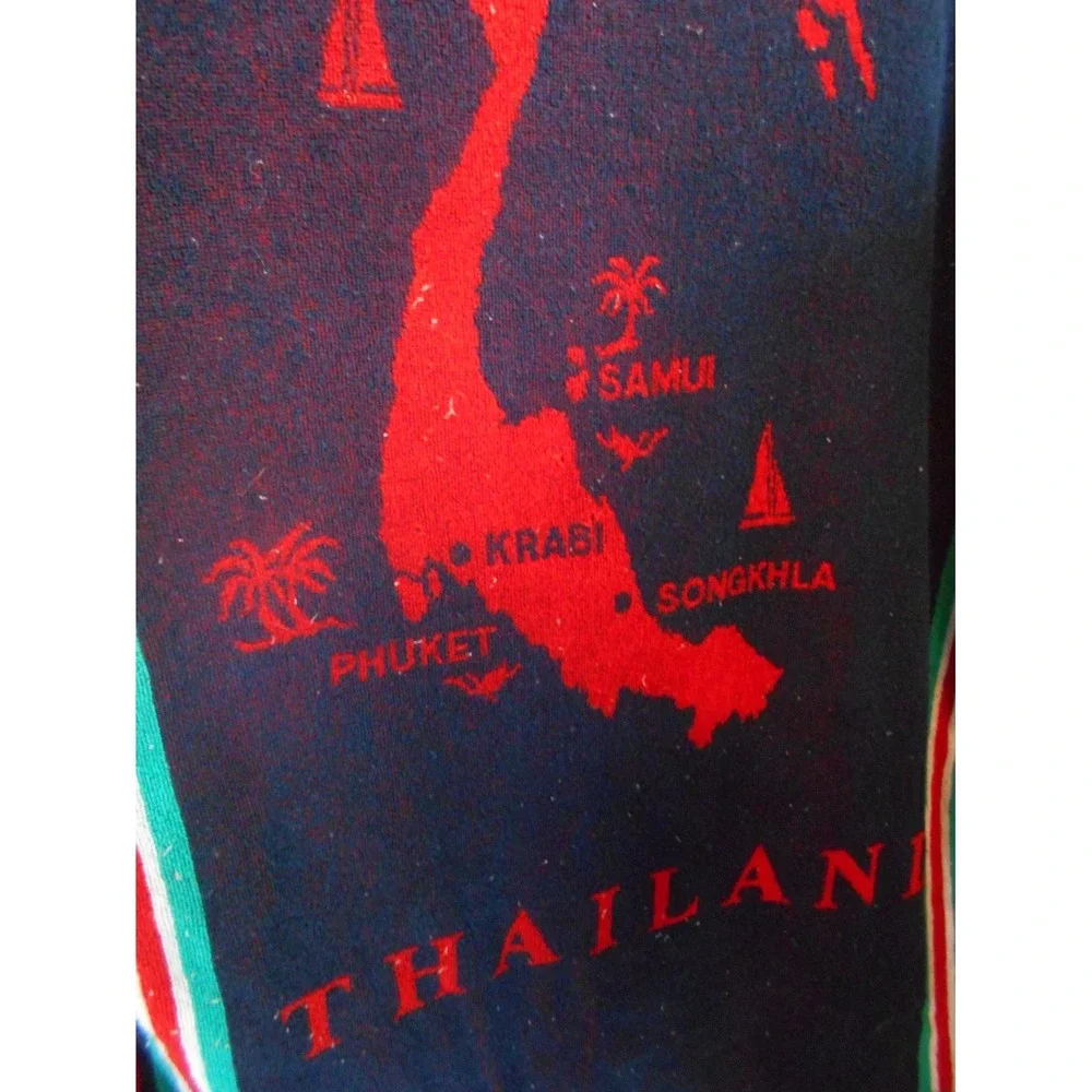 Vintage Beach Towel Thailand Country Island 100% Cotton Lucky Clover